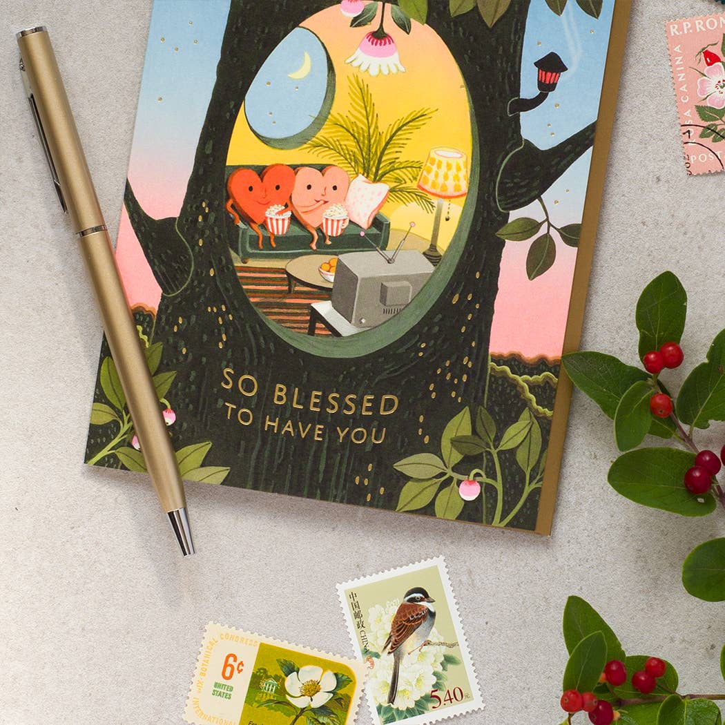 Blessed Hearts - Love Greeting Card