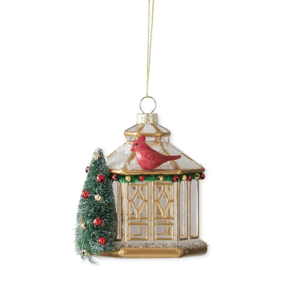 Glass Christmas Gazebo Ornament