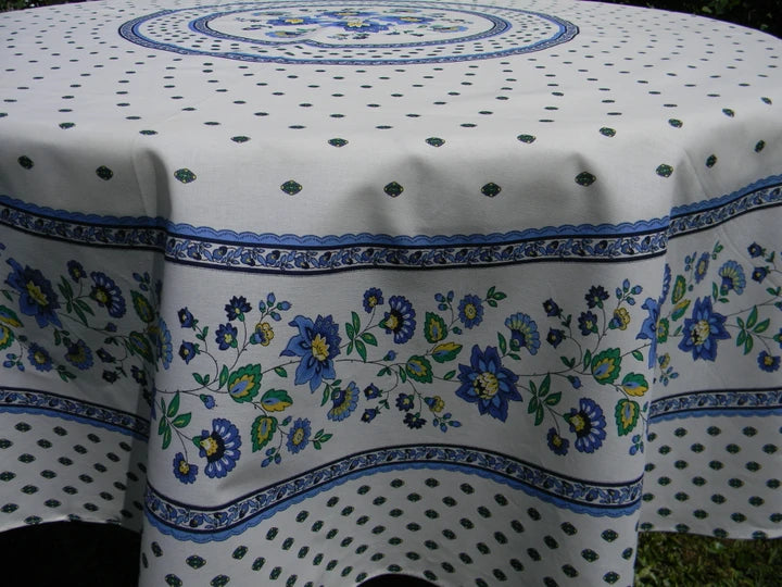 Le Cluny - Tablecloth Fayence Blue/White