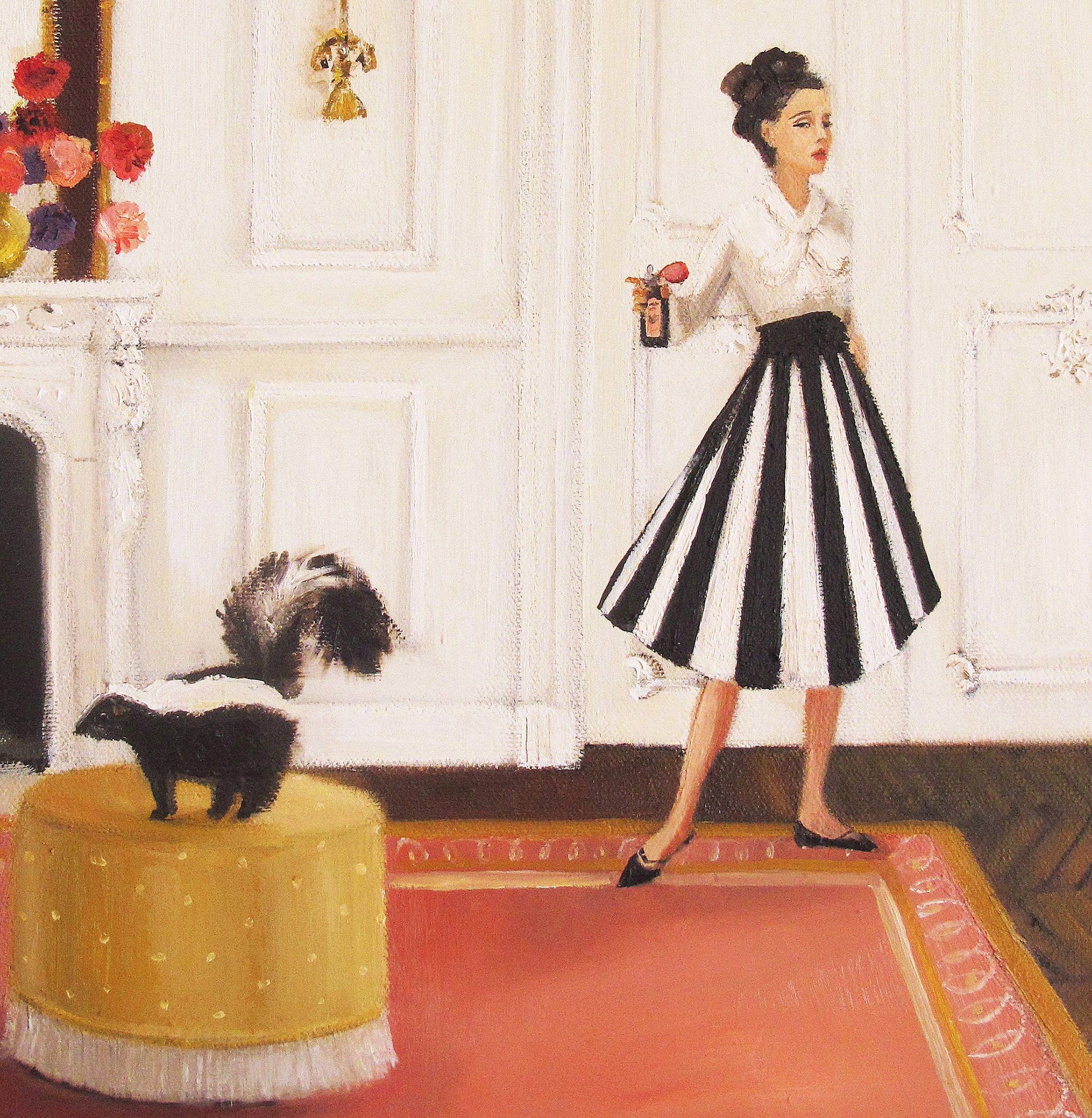 Janet Hill Studio - Lisette vs The Skunk Art Print Medium