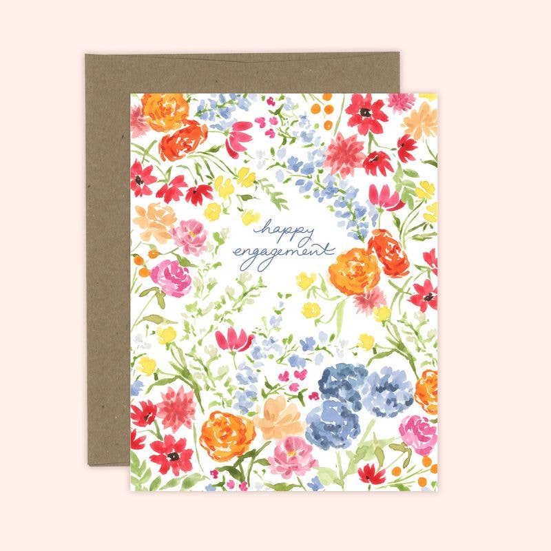 Happy Engagement Floral Card | Newly Engaged