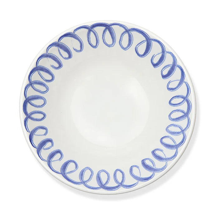 Amalfi - Stoneware Cereal Bowl - White/Blue