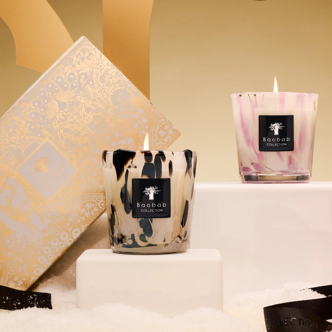 Baobab - Black & White Pearls Candle Duo