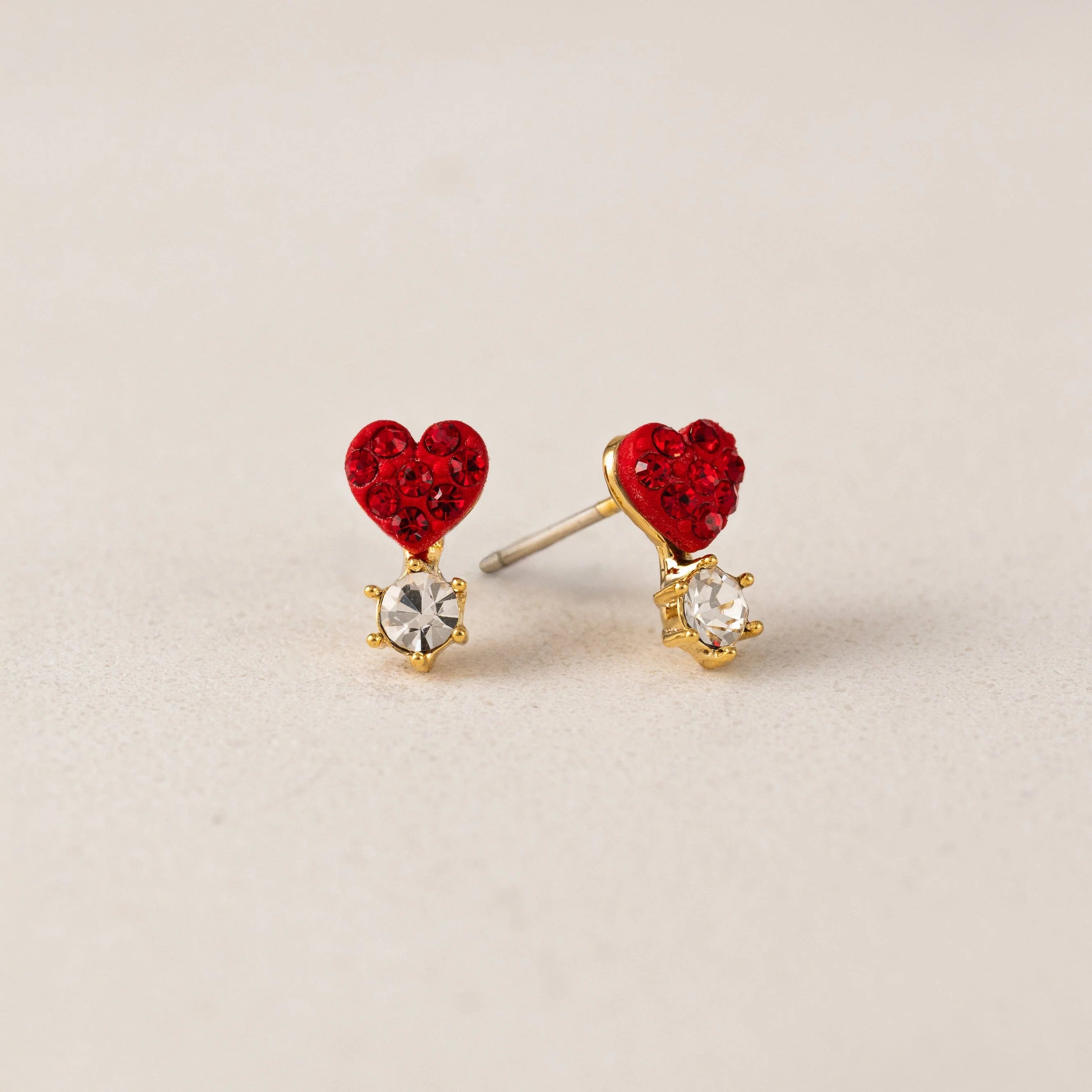 Bisou Stud Earrings Red
