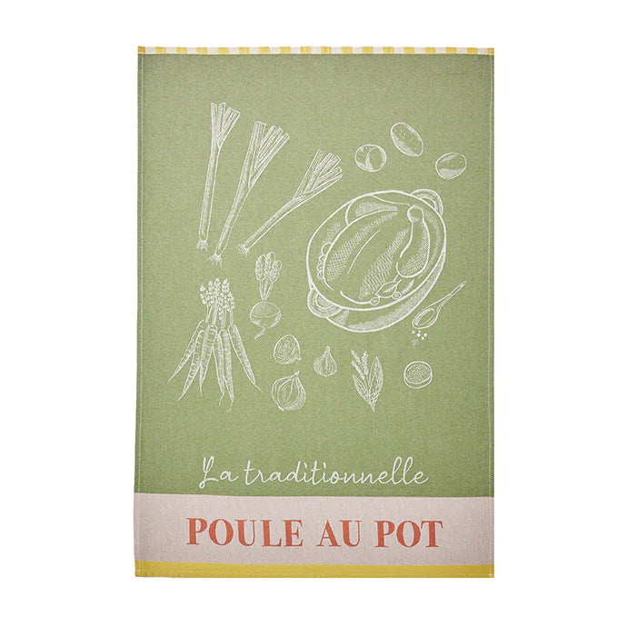 Coucke - l'Art de la Poule au Pot Tea Towel