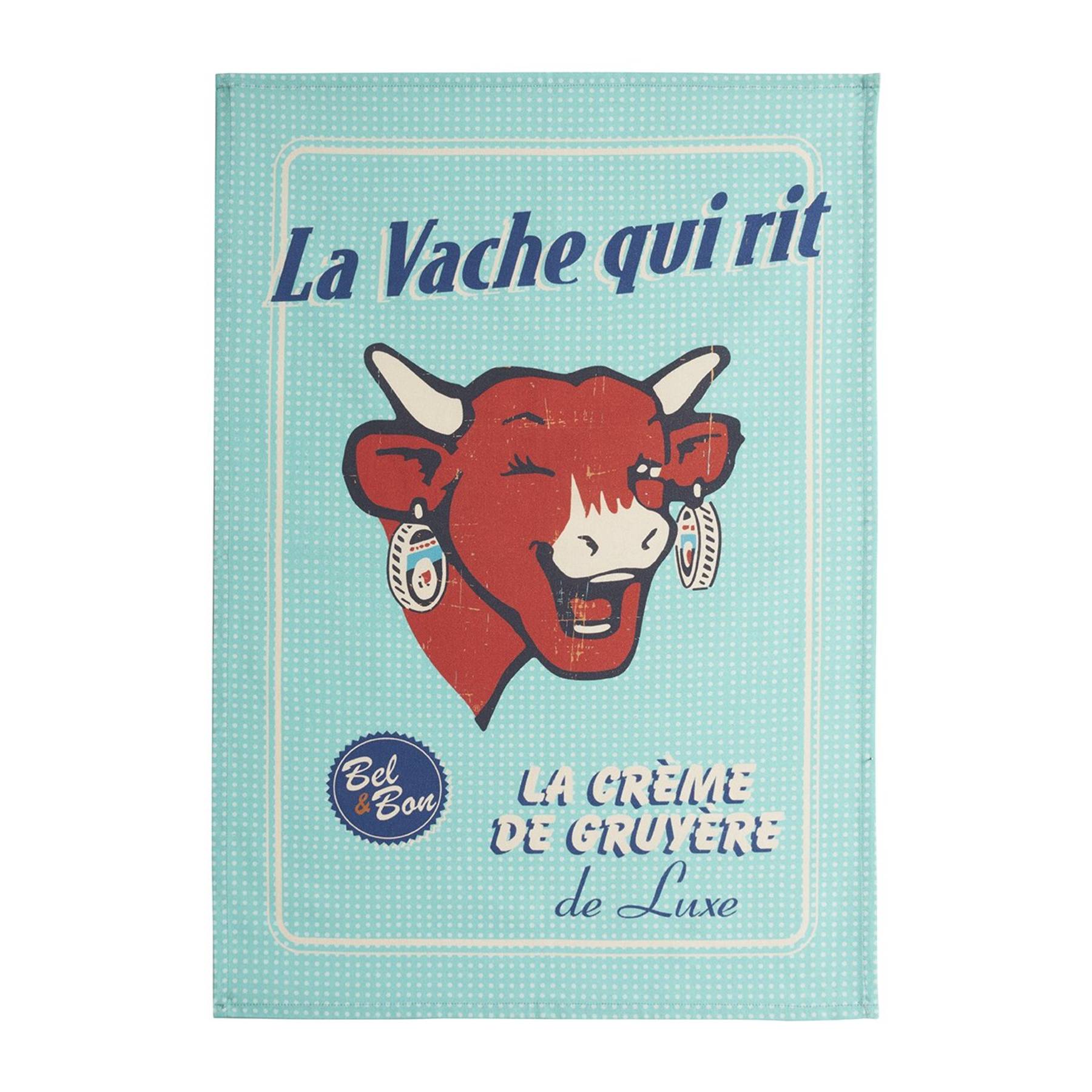 Coucke - La Vache Qui Rit Crème de Gruyère Tea Towel