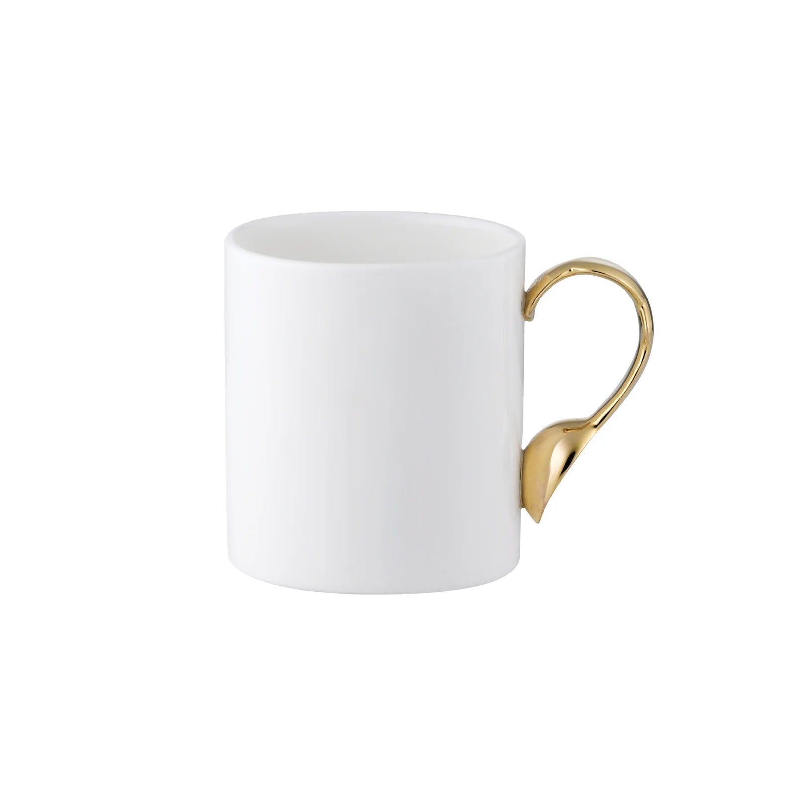 Cutlery - Oval Mug with Gold Handle