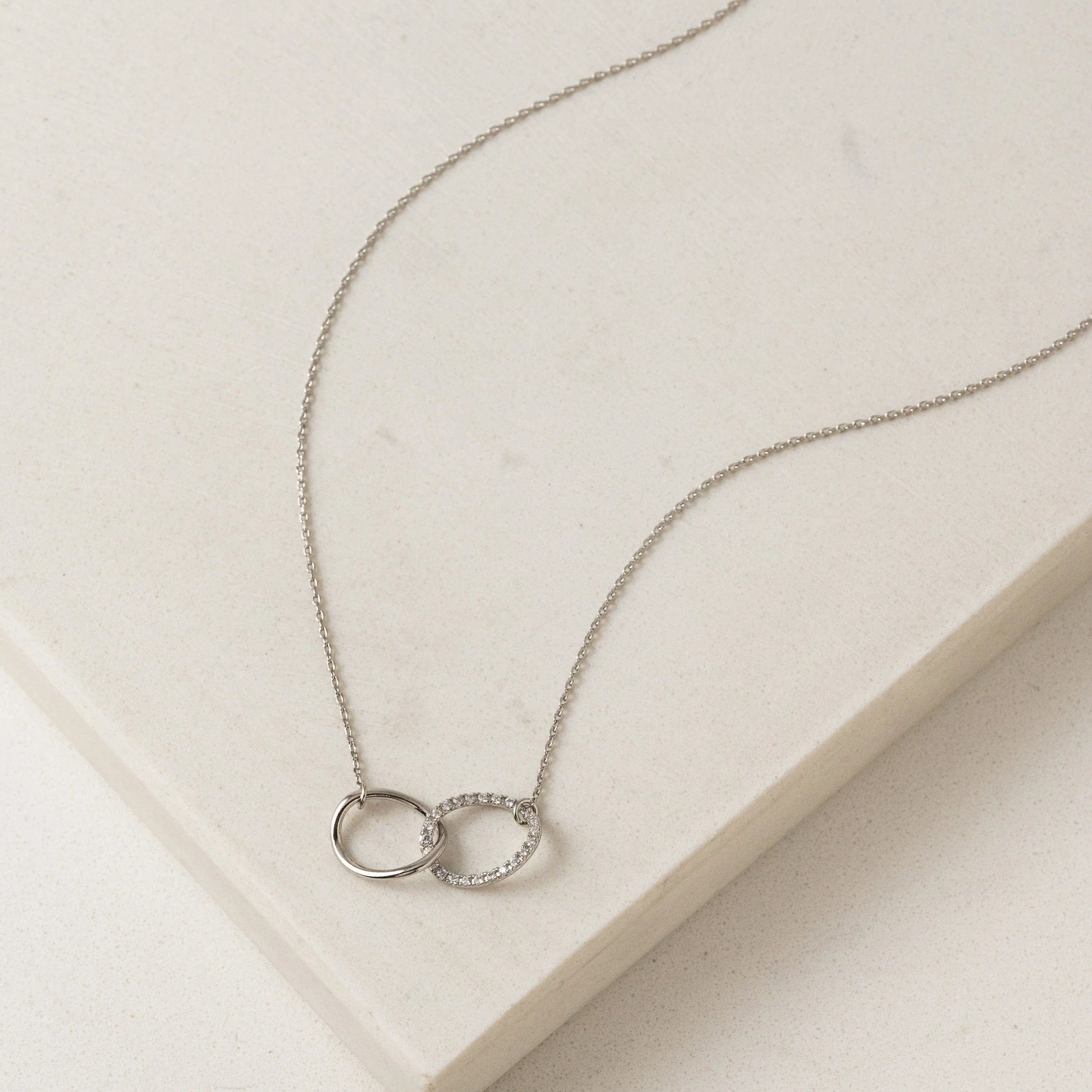 Encore Pave Necklace Silver