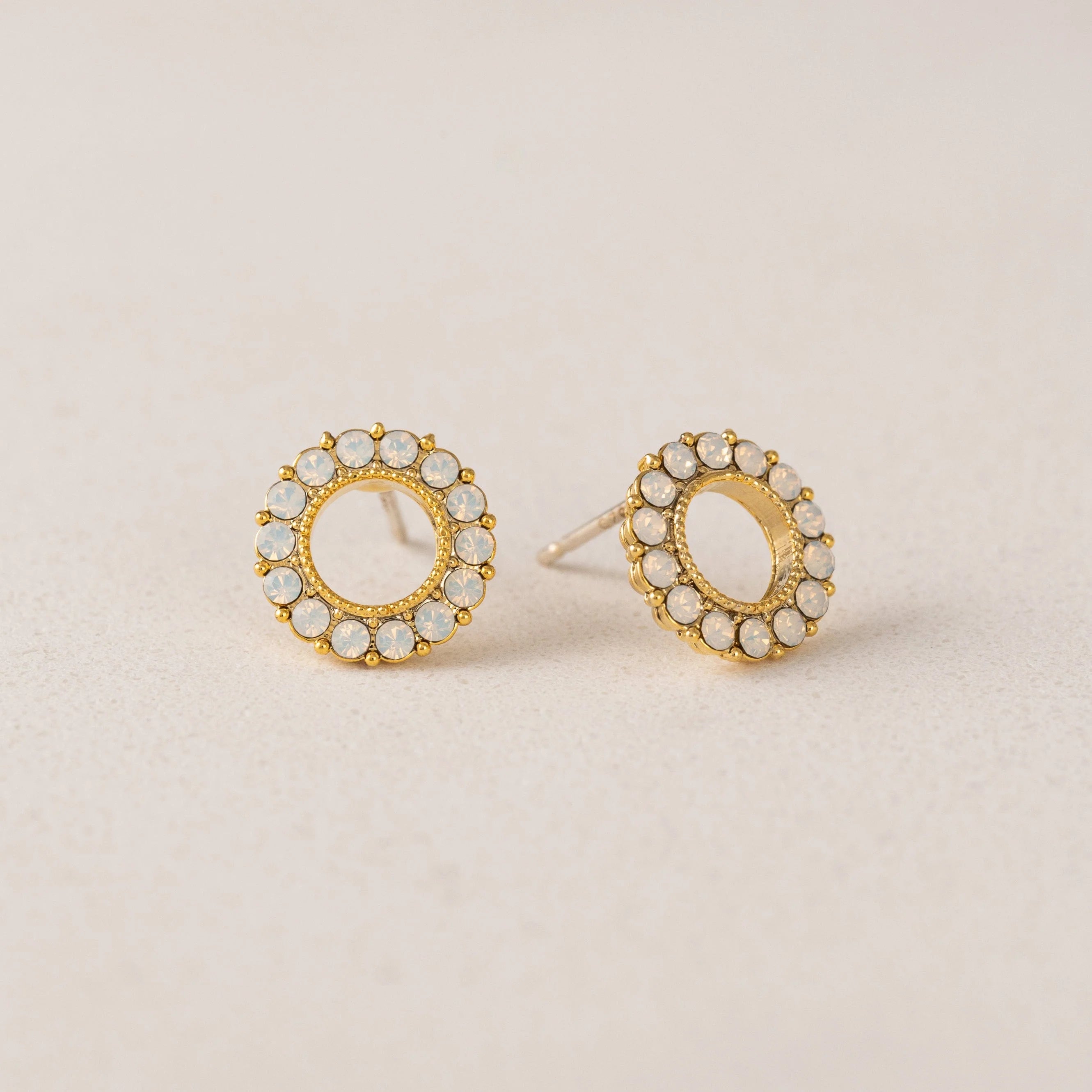 Kismet Stud Earrings White Opal
