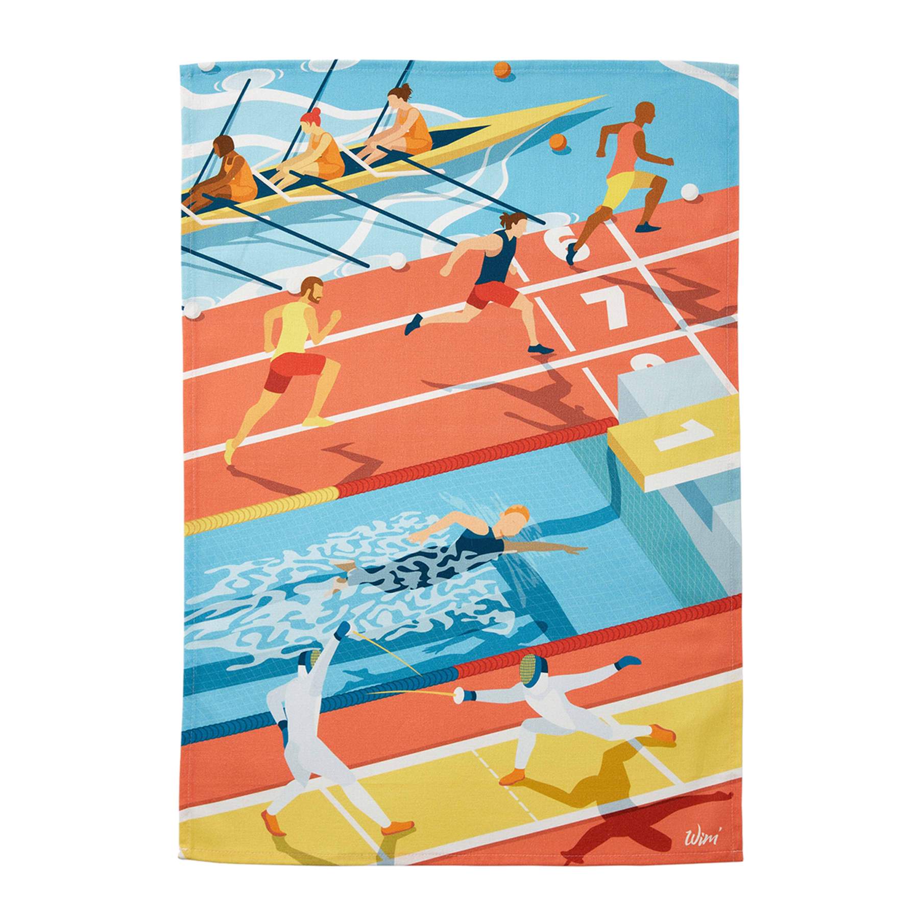 Coucke - WIM Les Athlètes Tea Towel