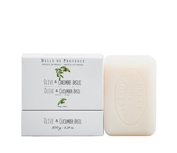 Olive Cucumber Basil 200g Bar Soap - Belle De Provence