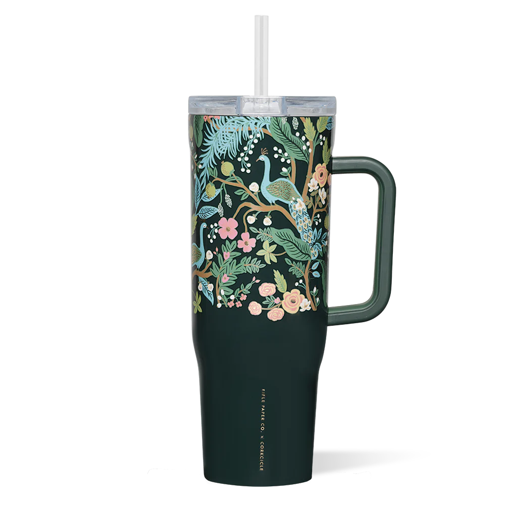 Corkcicle - Rifle Paper Cruiser Peacock Blue