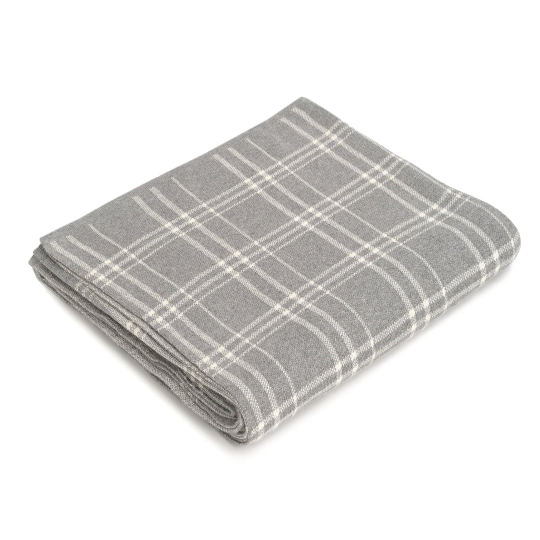 Thomas Plaid Throw - Grey
