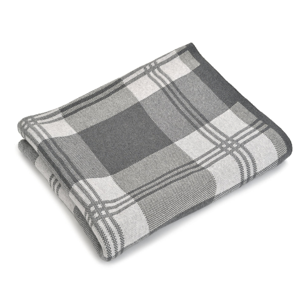 Jeté à carreaux James - Gris