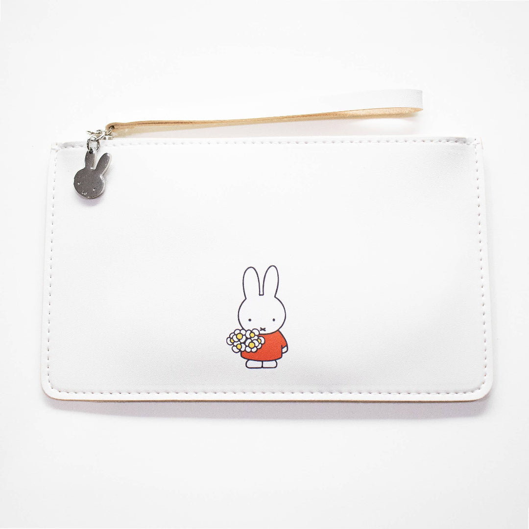 Miffy Flowers Pouch White
