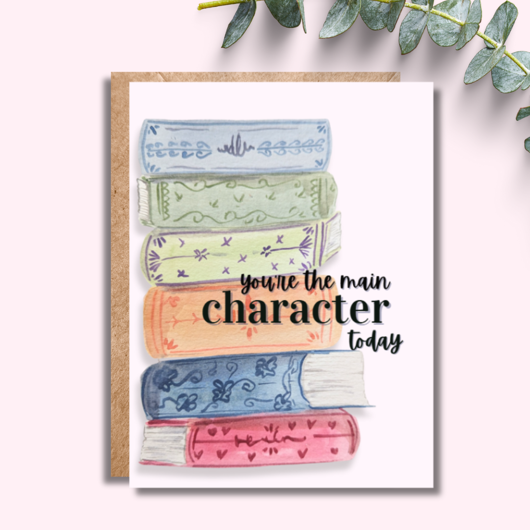 Bookish Birthday Greeting Card