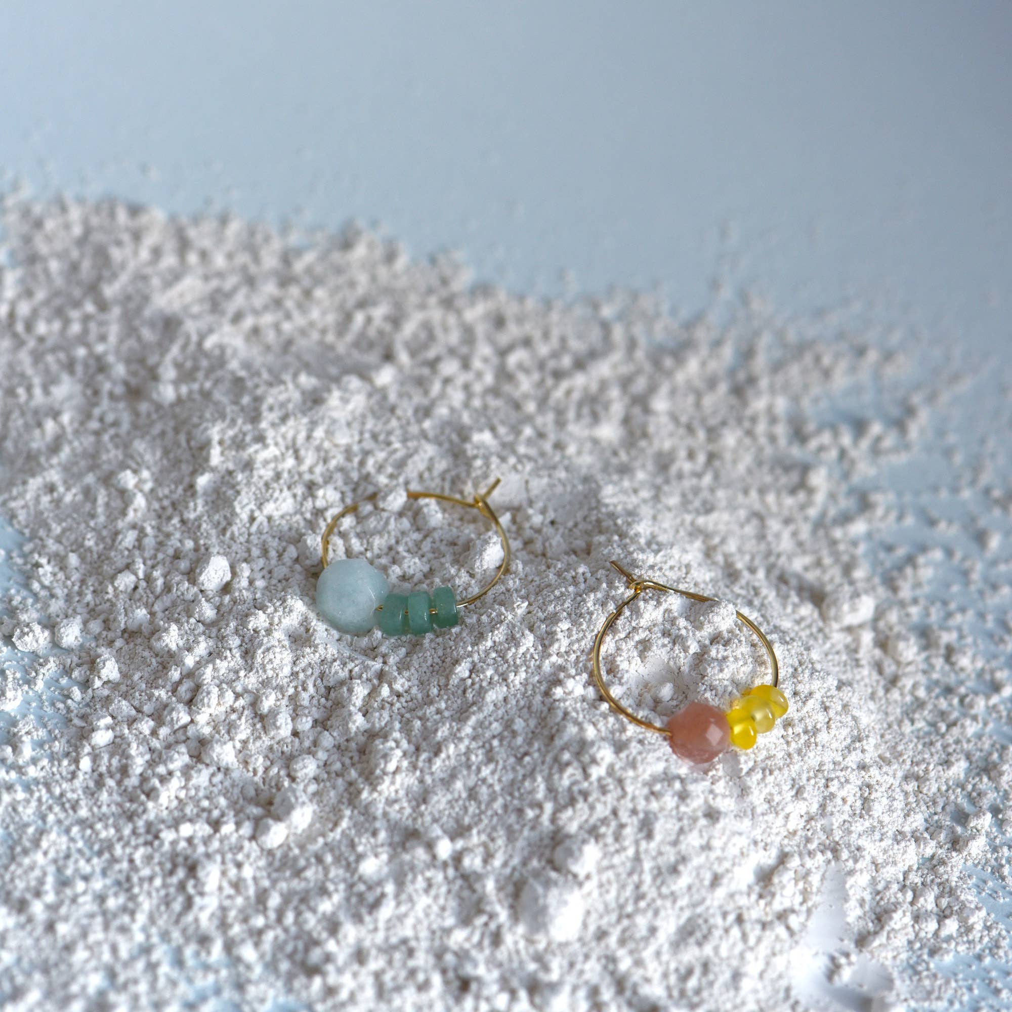 Titlee - Créoles à perles CLAREMONT (rose)