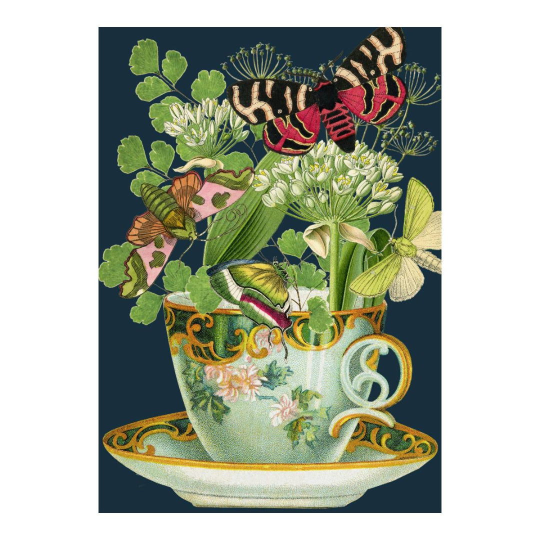 Teacup Garden  Greeting Card