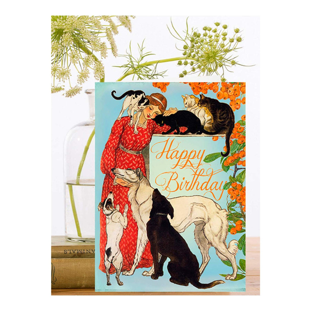 Cats and Dogs Birthday Card