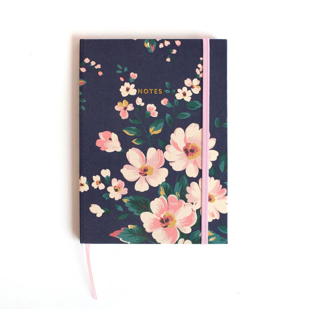 Cath Kidston Autumn Navy Floral Clothbound Notebook