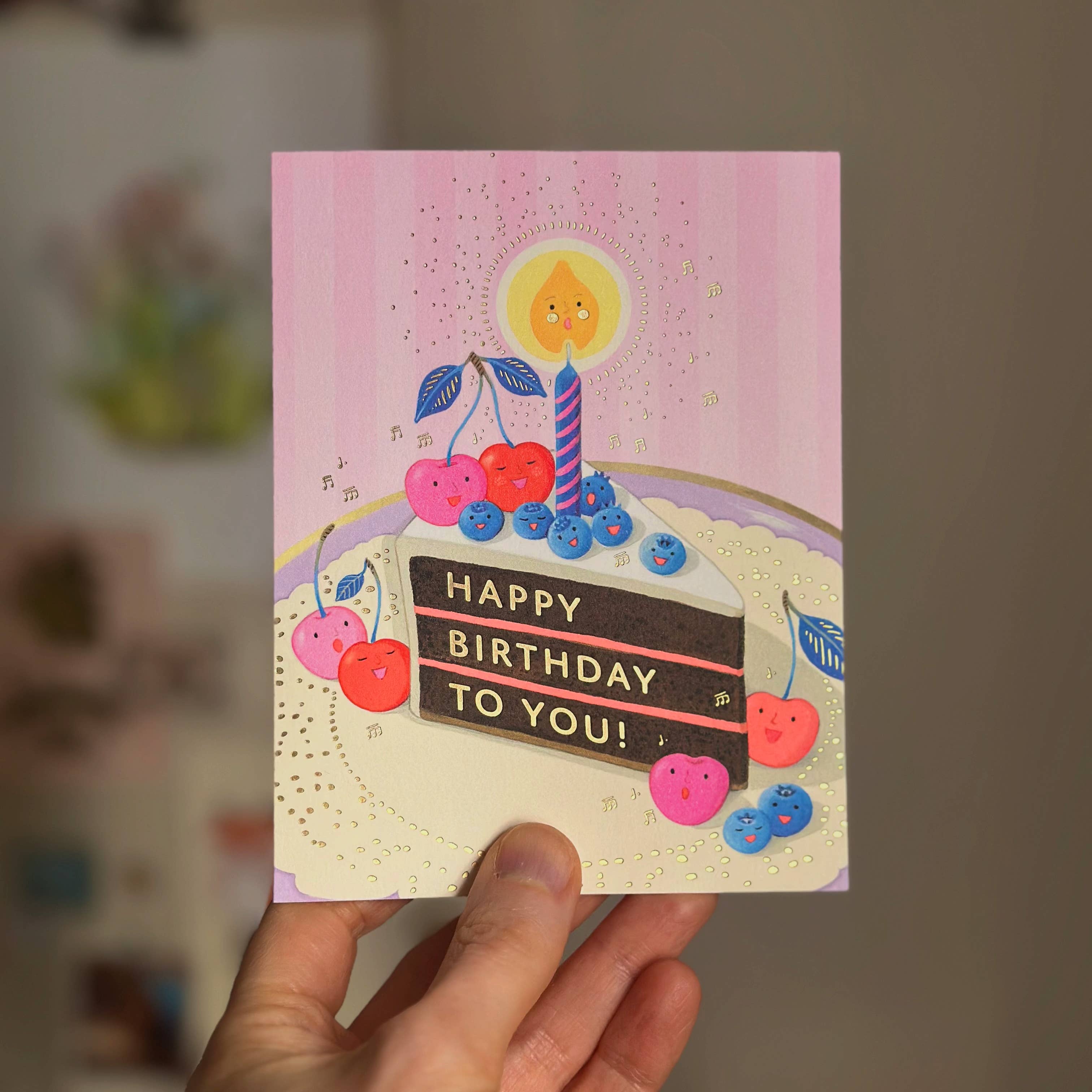 Berry Serenade Birthday Greeting Card