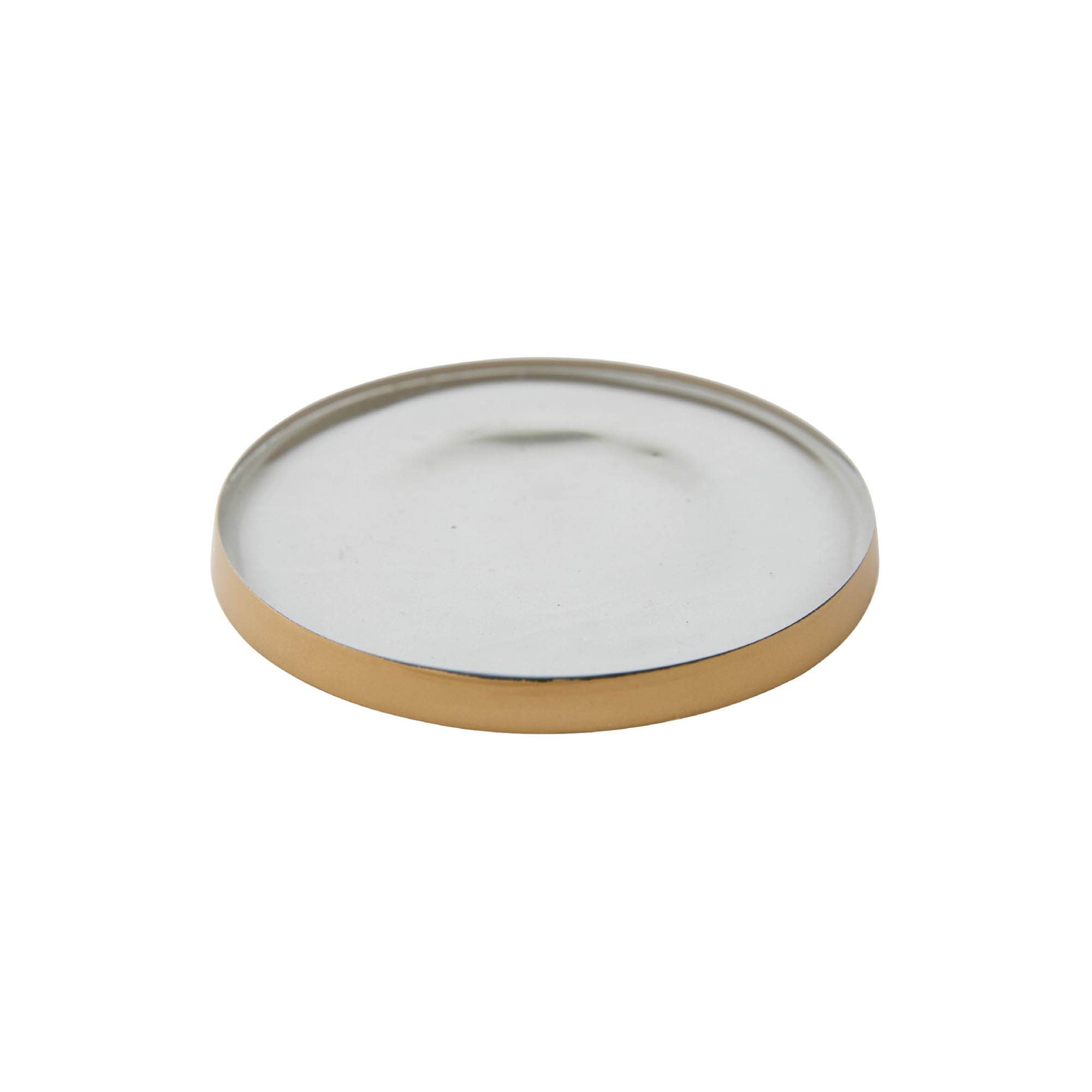 Rosy Rings - 5.5" Round Glass Candle Coaster