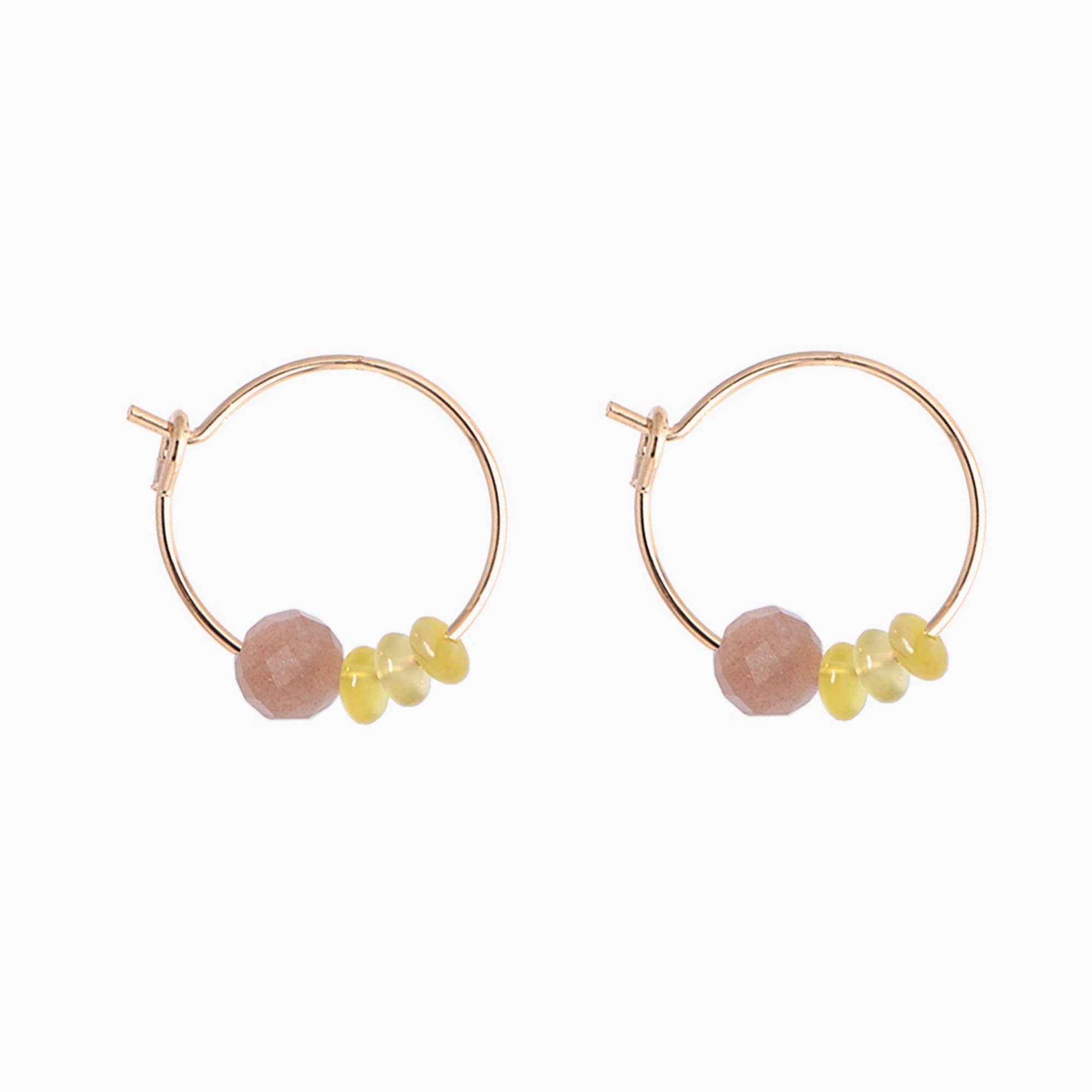 Titlee - Créoles à perles CLAREMONT (rose)