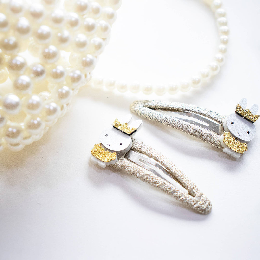 Miffy Gold Barrettes Duo