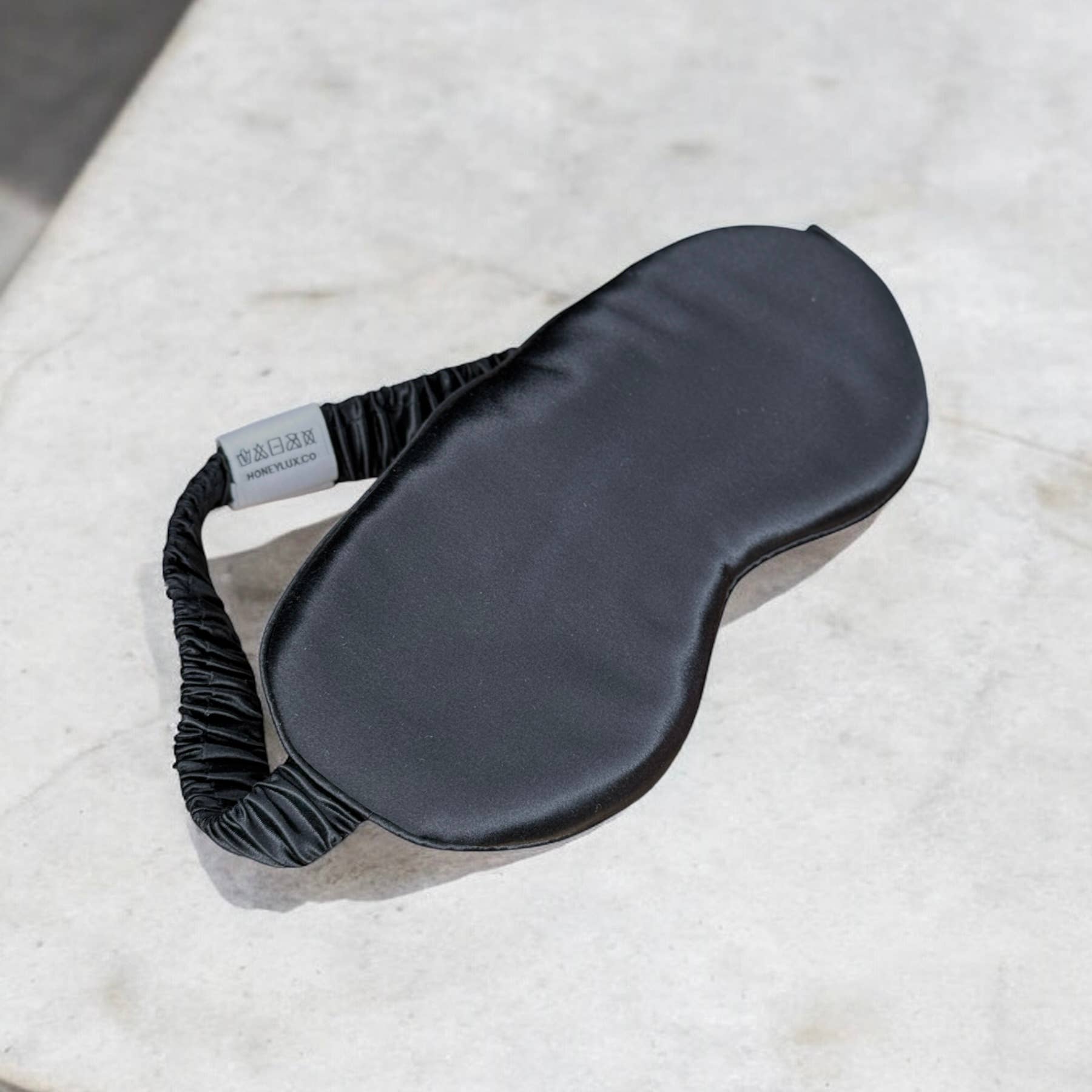 HoneyLux - Premium Organic Silk Sleep Mask - Black