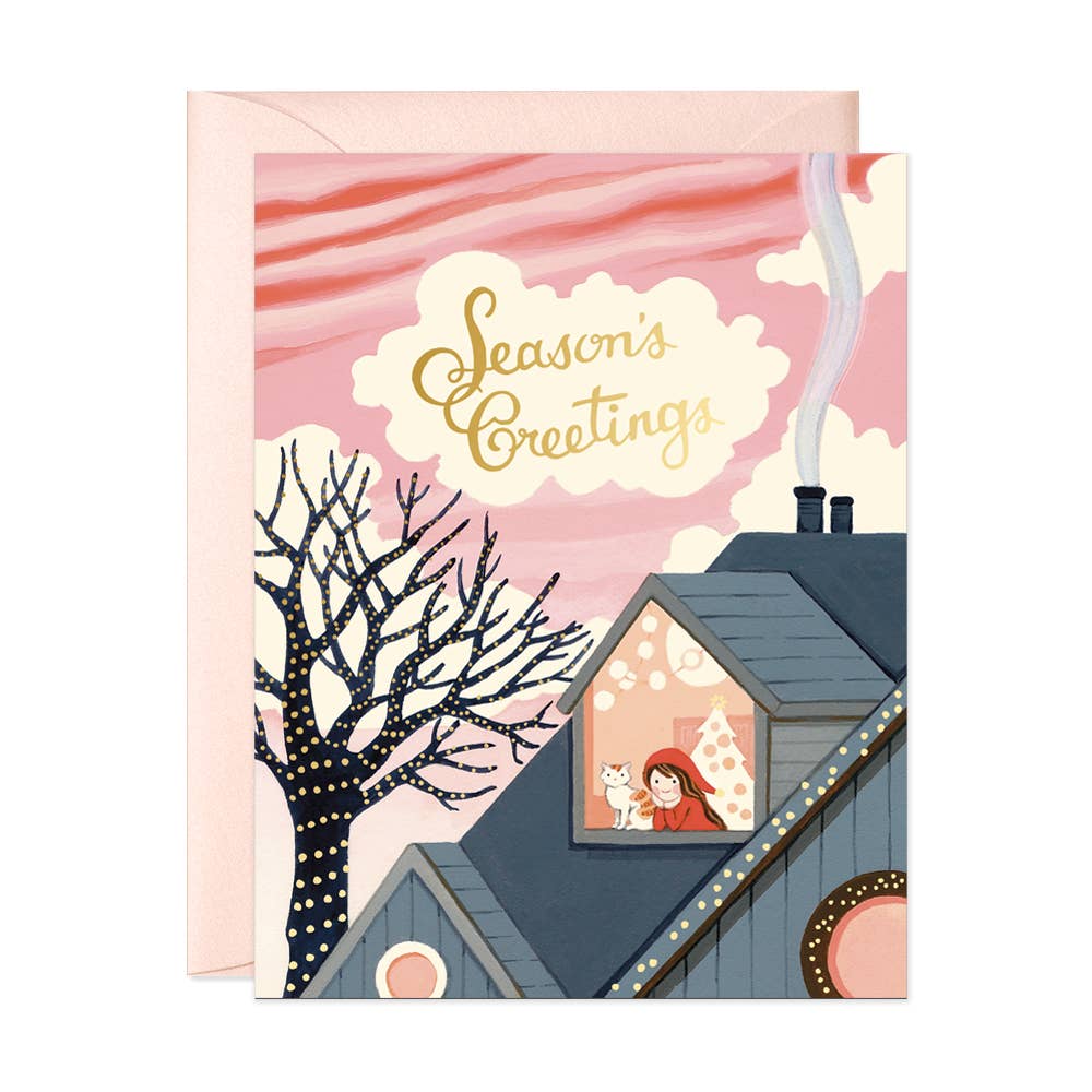 JooJoo Paper - Window Girl Greetings Greeting Card