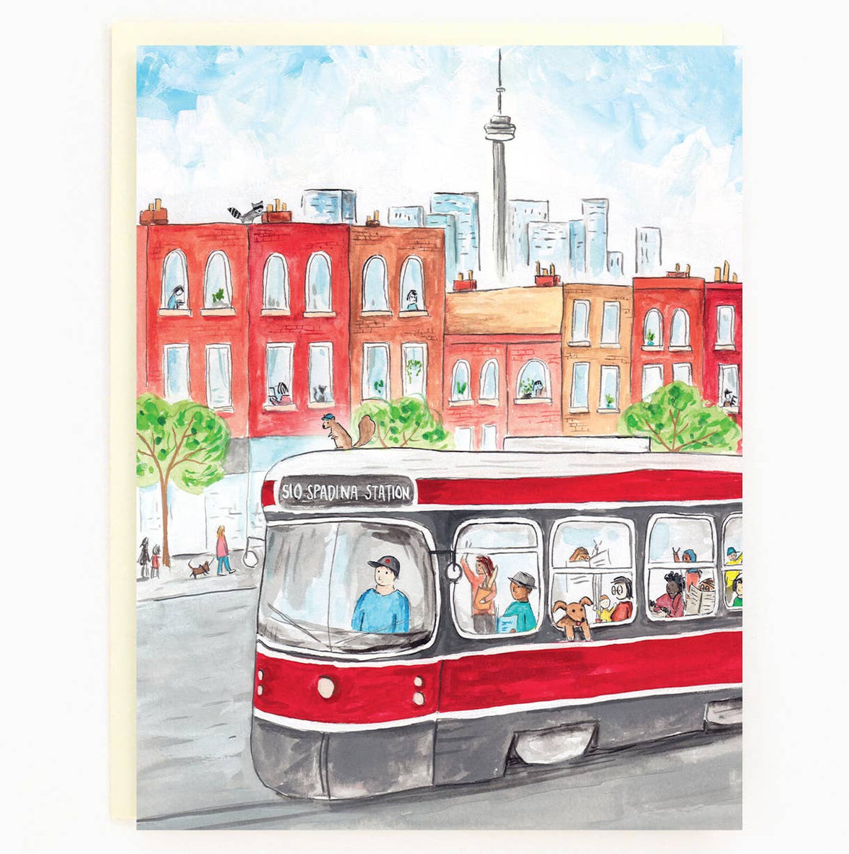 Carte de tramway de la rue Spadina, Toronto