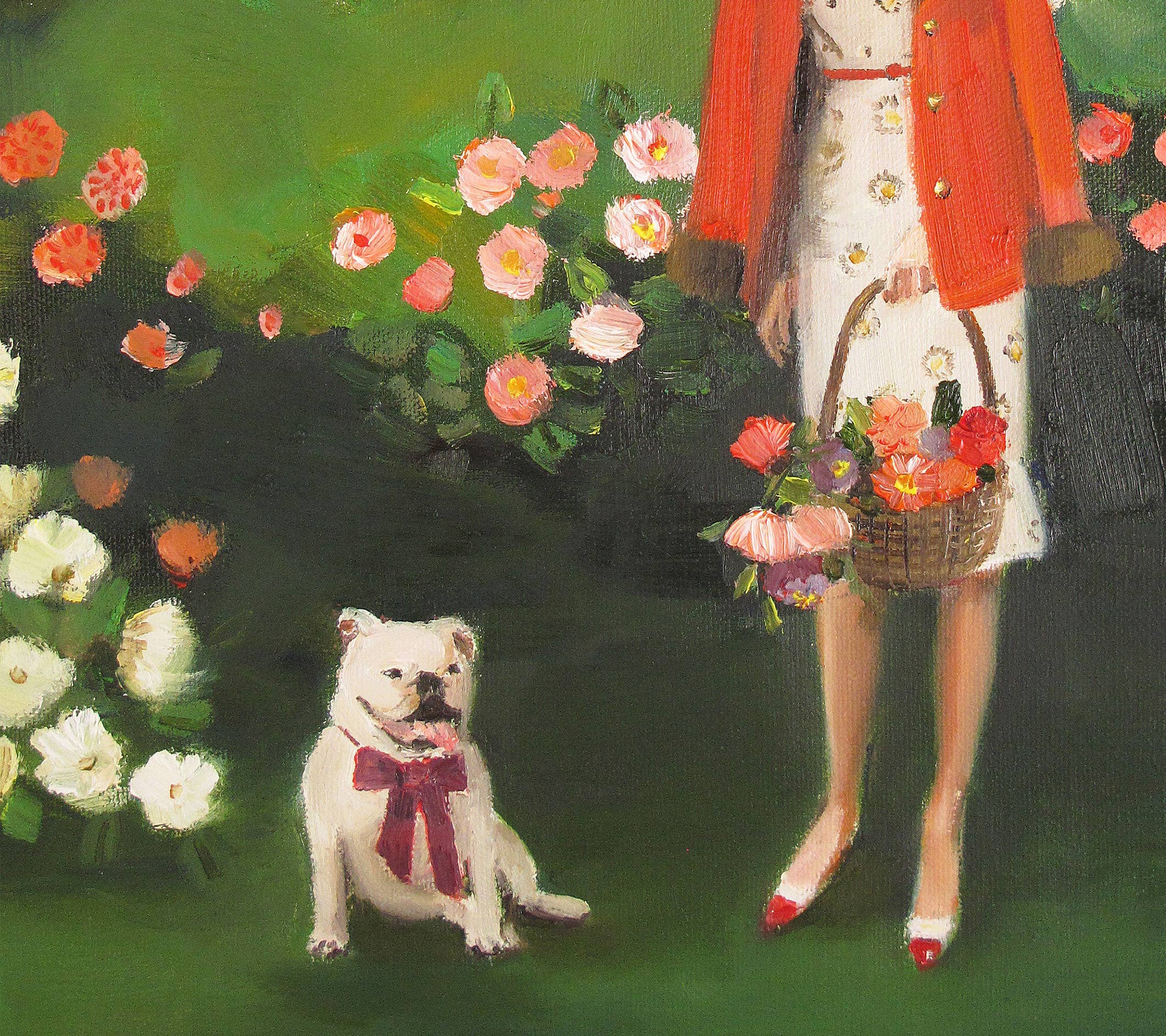 Janet Hill Studio - Beatrice In The Garden On Her 6th Birthday Art Print
