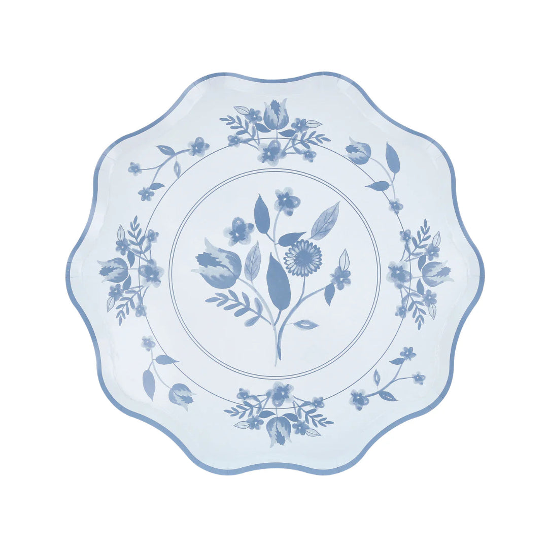 Decorative plate with floral pattern on a white background