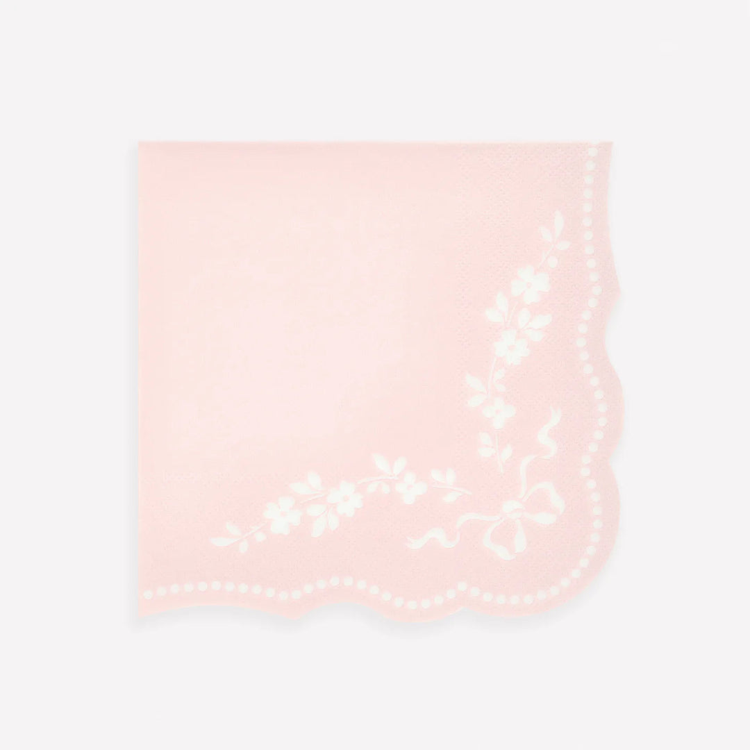 Serviette à cocktail à motif floral printanier