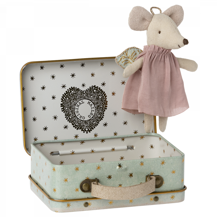 Maileg - Angel Mouse in Suitcase