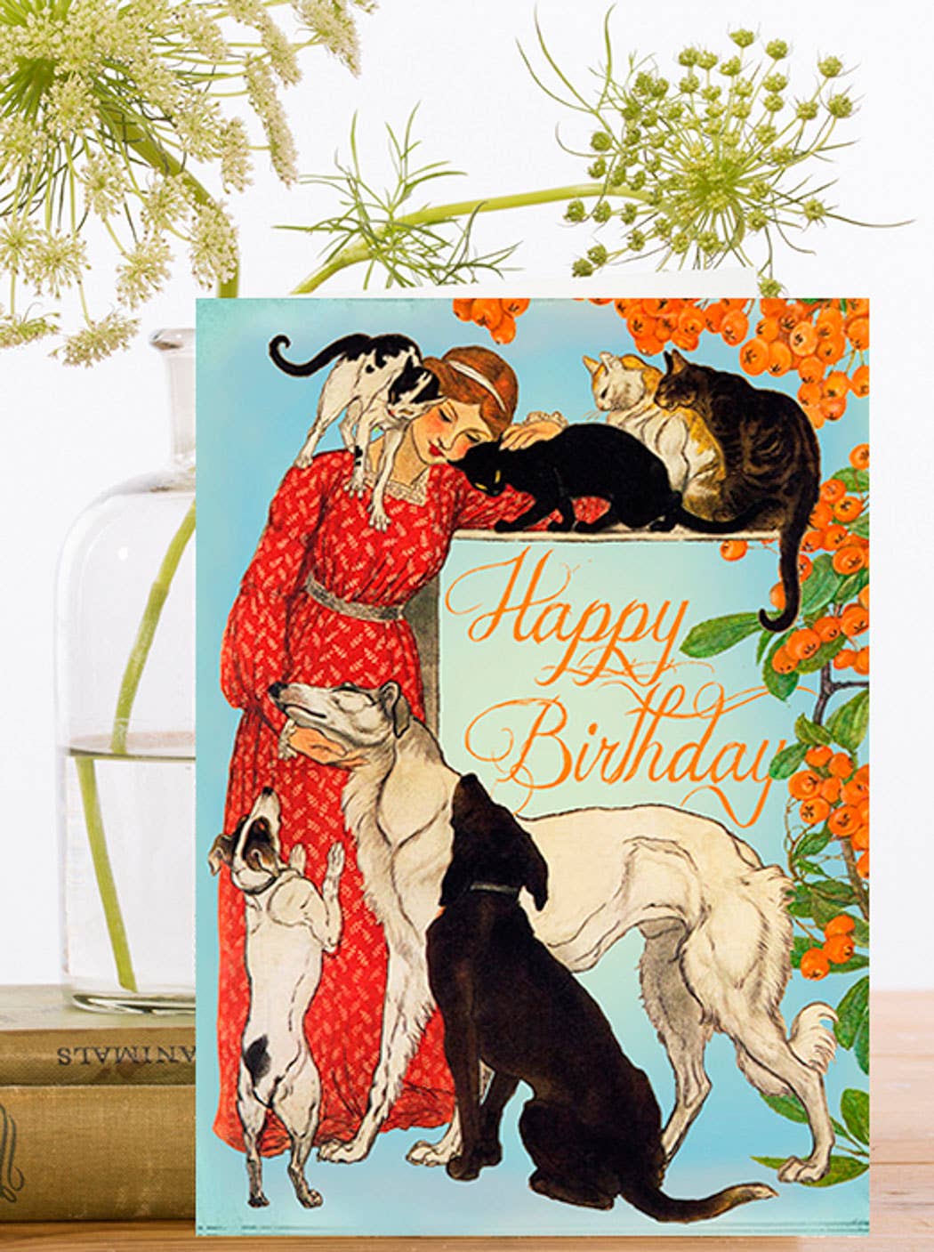 Cats and Dogs Birthday Card